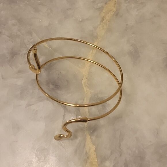 Jules Smith Snake Charmer Arm Cuff Bracelet 12KT Gold Wrap Dainty Feminine Boho - Picture 4 of 6